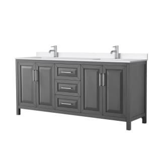 A thumbnail of the Wyndham Collection WCV252580D-QTZ-UNSMXX Dark Gray / White Quartz Top / Polished Chrome Hardware