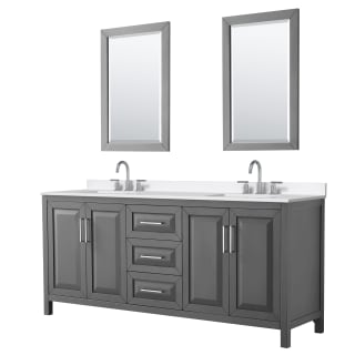 A thumbnail of the Wyndham Collection WCV252580D-QTZ-US3M24 Dark Gray / White Quartz Top / Polished Chrome Hardware