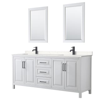 A thumbnail of the Wyndham Collection WCV252580D-VCA-M24 White / Carrara Cultured Marble Top / Matte Black Hardware