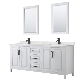 A thumbnail of the Wyndham Collection WCV252580D-QTZ-UNSM24 White / Giotto Quartz Top / Matte Black Hardware