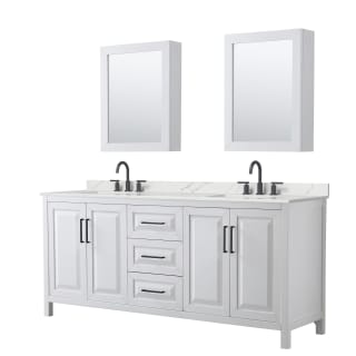 A thumbnail of the Wyndham Collection WCV252580D-QTZ-US3MED White / Giotto Quartz Top / Matte Black Hardware