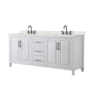 A thumbnail of the Wyndham Collection WCV252580D-QTZ-US3MXX White / Giotto Quartz Top / Matte Black Hardware