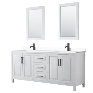 A thumbnail of the Wyndham Collection WCV252580D-VCA-M24 White / White Cultured Marble Top / Matte Black Hardware