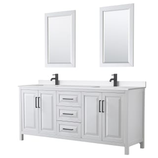 A thumbnail of the Wyndham Collection WCV252580D-QTZ-UNSM24 White / White Quartz Top / Matte Black Hardware