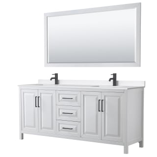 A thumbnail of the Wyndham Collection WCV252580D-QTZ-UNSM70 White / White Quartz Top / Matte Black Hardware