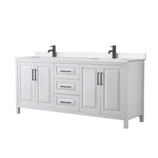 A thumbnail of the Wyndham Collection WCV252580D-QTZ-UNSMXX White / White Quartz Top / Matte Black Hardware