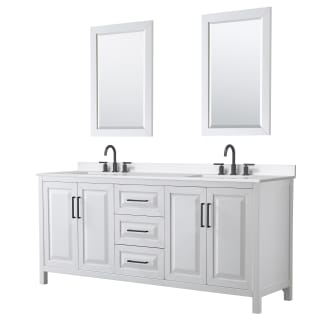 A thumbnail of the Wyndham Collection WCV252580D-QTZ-US3M24 White / White Quartz Top / Matte Black Hardware