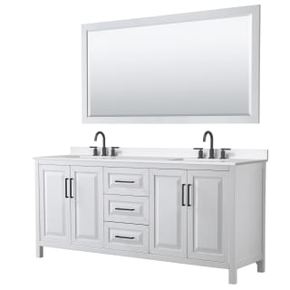 A thumbnail of the Wyndham Collection WCV252580D-QTZ-US3M70 White / White Quartz Top / Matte Black Hardware