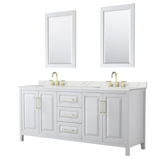 A thumbnail of the Wyndham Collection WCV252580D-QTZ-US3M24 White / Giotto Quartz Top / Brushed Gold Hardware