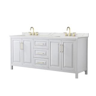 A thumbnail of the Wyndham Collection WCV252580D-QTZ-US3MXX White / Giotto Quartz Top / Brushed Gold Hardware