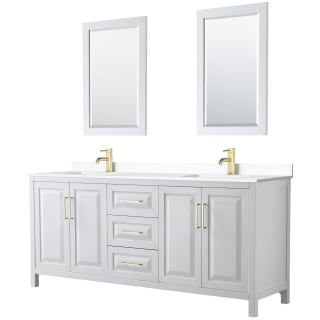 A thumbnail of the Wyndham Collection WCV252580D-VCA-M24 White / White Cultured Marble Top / Brushed Gold Hardware