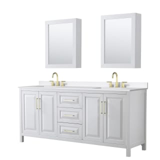 A thumbnail of the Wyndham Collection WCV252580D-QTZ-US3MED White / White Quartz Top / Brushed Gold Hardware