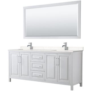 A thumbnail of the Wyndham Collection WCV252580D-VCA-M70 White / Carrara Cultured Marble Top / Polished Chrome Hardware