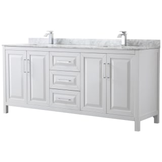 A thumbnail of the Wyndham Collection WCV252580DUNSMXX White / White Carrara Marble Top / Polished Chrome Hardware