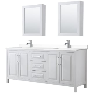A thumbnail of the Wyndham Collection WCV252580D-VCA-MED White / White Cultured Marble Top / Polished Chrome Hardware