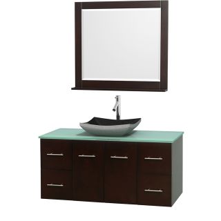 A thumbnail of the Wyndham Collection WCVW00948SESGGOVM36 Altair Black Granite Sink
