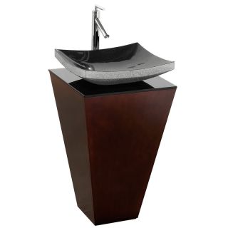 A thumbnail of the Wyndham Collection WC-CS004 Espresso / Black Glass Top