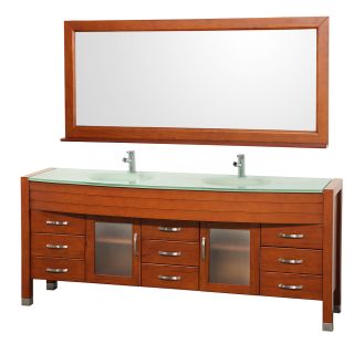 A thumbnail of the Wyndham Collection WC-A-W2200-78 Cherry / Green Glass Top