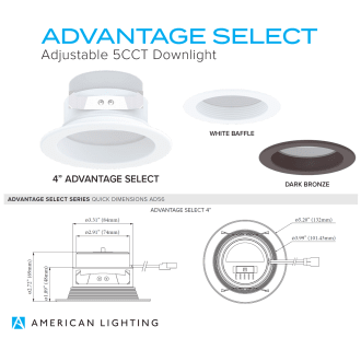 A thumbnail of the American Lighting AD4-5CCT American Lighting Advantage Select Downlight