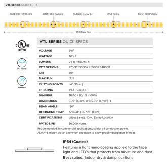 A thumbnail of the American Lighting VTL-WW-13 Vega Series Quick Look