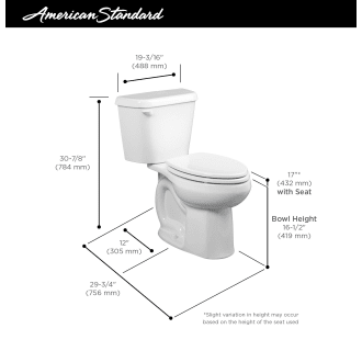 A thumbnail of the American Standard 221CA.104 Dimensions