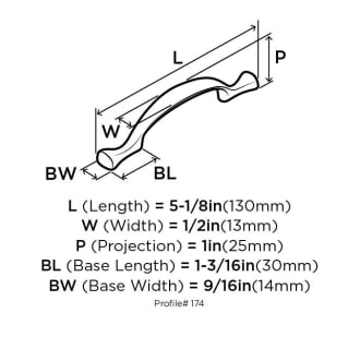 A thumbnail of the Amerock 174 Amerock-174-Dimensions of Angle View