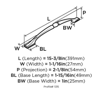 A thumbnail of the Amerock BP1315 Amerock-BP1315-Dimensions of Angle View