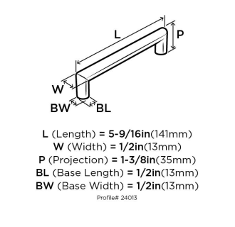 A thumbnail of the Amerock BP24013 Amerock-BP24013-Dimensions of Angle View