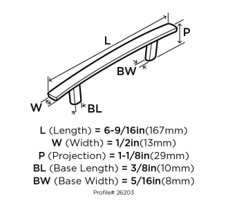 A thumbnail of the Amerock BP26203 Amerock-BP26203-Dimensions of Angle View