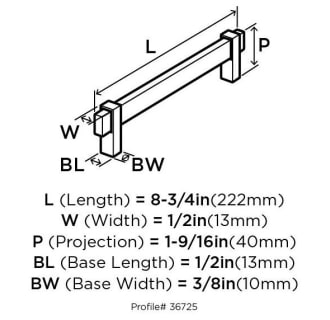 A thumbnail of the Amerock BP36725 Dimensions