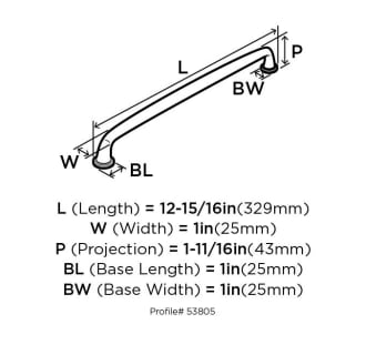 A thumbnail of the Amerock BP53805 Amerock-BP53805-Dimensions of Angle View