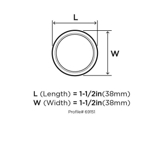 A thumbnail of the Amerock BP69151 Amerock-BP69151-Dimensions of Top View