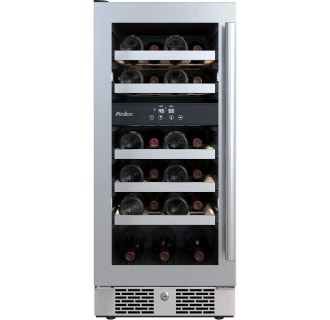 15 Inch Wide 23 Bottle Capacity Dual Zone Wine Cooler with Left Swing Door