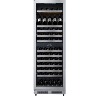 24 Inch Wide 140 Bottle Capacity Built-In or Free Standing Wine Cooler with Wood Shelves, Dual Zone Cooling, Door Alarm, Door Lock and Energy Star Rated