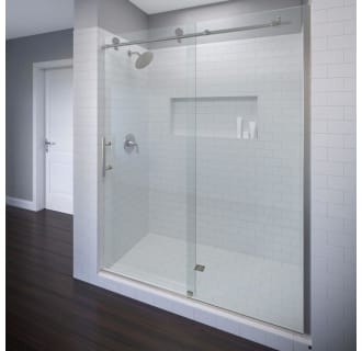 Width Basco Sopora 27.75-29.5 in Silver Finish AquaGlideXP Clear Glass Pivot Shower Door