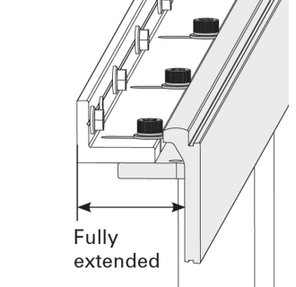 A thumbnail of the Cavity Sliders TSBS1525N-TSBS001 Cavity Sliders-TSBS1525N-TSBS001-Fully Extended Track