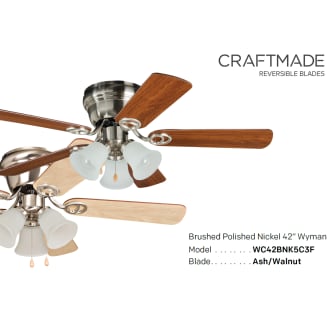 A thumbnail of the Craftmade Wyman Reversible Blades Offer Two Different Styles