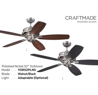 A thumbnail of the Craftmade YOR525 Polished Nickel Reversible Blade Options