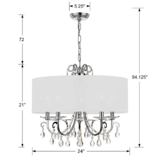 A thumbnail of the Crystorama Lighting Group 6625-CL-MWP Dimensional Drawing