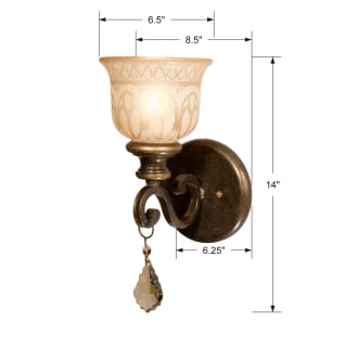 A thumbnail of the Crystorama Lighting Group 7501-GT-MWP Dimensional Drawing