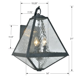 A thumbnail of the Crystorama Lighting Group GLA-9702-WT Dimensional Drawing