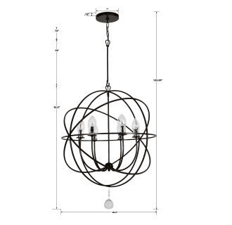 A thumbnail of the Crystorama Lighting Group SOL-9328 Dimensional Drawing