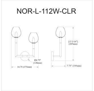 A thumbnail of the Dainolite NOR-L-112W-CLR Alternate Image