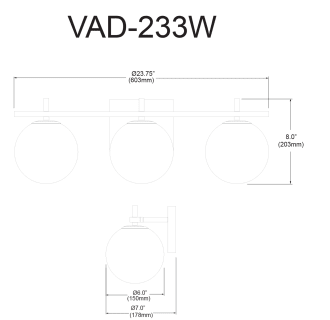 A thumbnail of the Dainolite VAD-233W Alternate Image