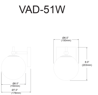 A thumbnail of the Dainolite VAD-51W Alternate Image