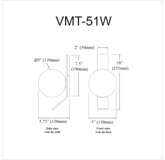 A thumbnail of the Dainolite VMT-51W Alternate Image