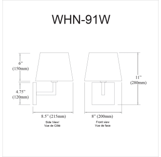 A thumbnail of the Dainolite WHN-91W Alternate Image