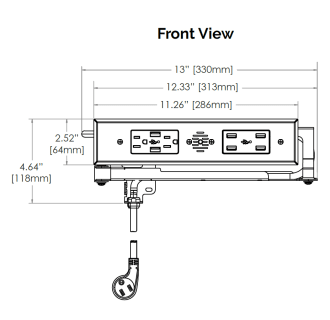 A thumbnail of the Docking Drawer 2012-266 Blade Duo Front View Line Drawing
