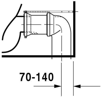 A thumbnail of the Duravit 012809 Technical Drawing 5