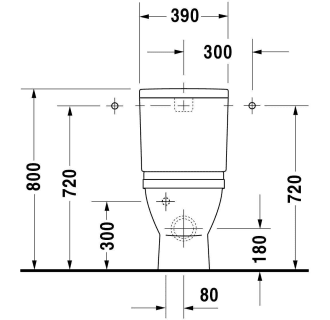 A thumbnail of the Duravit 012809 Technical Drawing 3